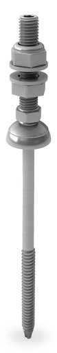K2 - Vis a double filetage - Acier Inox - RF HB ST - M8X115 - 50MM - FZD Vis de fixation pour panneaux solaires (acier inoxydable) pour la fixation des composants du système K2 sur des couvertures en tôle trapézoïdale - pannes métalliques.