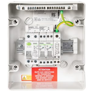 MADEnR - Coffret AC 0-3K monophasé 20A - Parafoudre AC - (haute immunité)
