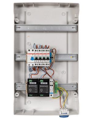 TECHNIDEAL - COF-6K-QRELAY - ENPHASE Coffret AC micro onduleur monophasé Enphase 3-6kW (2xC20) + 2 Q Relais (QR) + PLACE PASSERELLE - Jusqu’à 12 micro onduleurs Enphase IQ8+ ou 11 micro onduleurs Enphase IQ8M par Q-Relay