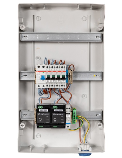 odoo_71387_512.jpg TECHNIDEAL - COF-6K-QRELAY - ENPHASE Coffret AC micro onduleur monophasé Enphase 3-6kW (2xC20) + 2 Q Relais (QR) + PLACE PASSERELLE - Jusqu’à 12 micro onduleurs Enphase IQ8+ ou 11 micro onduleurs Enphase IQ8M par Q-Relay