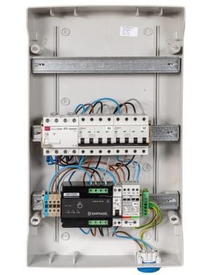 TECHNIDEAL - COF-9K-QRELAY-TRI - ENPHASE Coffret AC 3 circuits monophasés pour tri Enphase 9 kW (C20) + 1 Q Relais triphasé + PLACE PASSERELLE - Jusqu’à 12 micro onduleurs Enphase IQ8+ ou 11 micro onduleurs Enphase IQ8M par Q-Relay