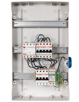TECHNIDEAL - COFAC-9KW-1OND - Coffret AC 0-9K - triphasé - Parafoudre AC - 20A - 30mA haute immunité Compatible avec micro onduleur APS QT2 + PLACE PASSERELLE