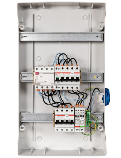 odoo_71391_512.jpg TECHNIDEAL - COFAC-9KW-1OND - Coffret AC 0-9K - triphasé - Parafoudre AC - 20A - 30mA haute immunité Compatible avec micro onduleur APS QT2 + PLACE PASSERELLE
