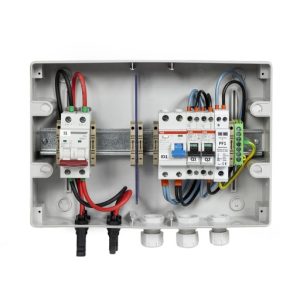 TECHNIDEAL - Coffret de protection AC/DC monophasé, 0-3kWc - Parafoudre AC - 1 string - 1 MPPT - 25A coté DC et 20A coté AC - 300mA