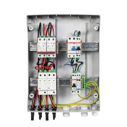 odoo_73496_512.jpg TECHNIDEAL - Coffret de protection AC/DC monophasé 6kWc, Parafoudre AC/DC, 2 MPPT - 32A - 600V (1 string pour chaque MPPT) - 300mA
